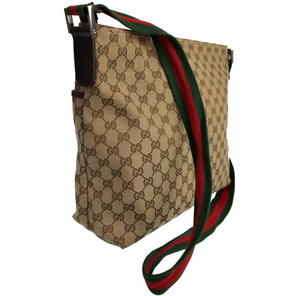 Gucci Crossbody Messenger Brown GG Canvas Bag Web